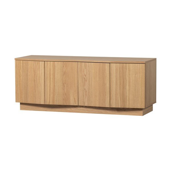 TV stolek z dubového dřeva v přírodní barvě 133x52x45 cm Zuma – WOOOD-image-2