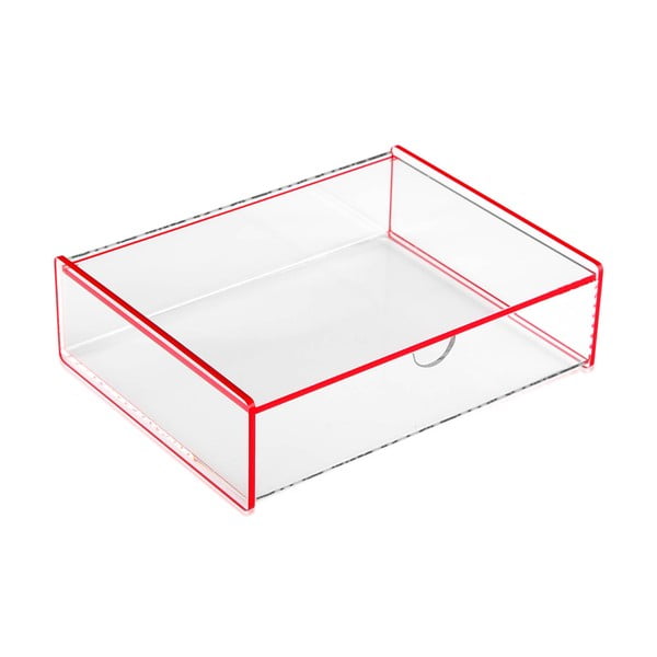 Červený úložný box Versa Ariel, 17,1 x 13 x 4,8 cm