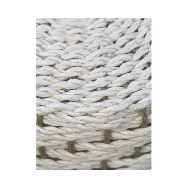 Bílá stolička HSM collection Art of Nature Raffia, ⌀ 43 cm-image-2