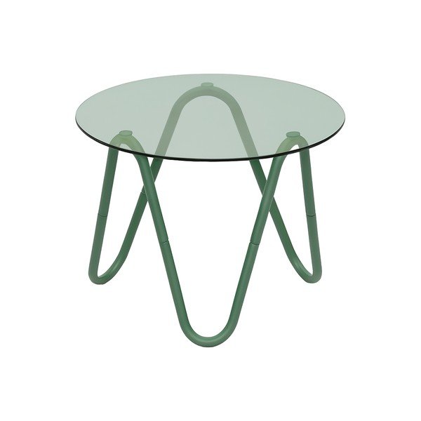 Kulatý odkládací stolek se skleněnou deskou ø 50 cm Ventana Round – Leitmotiv