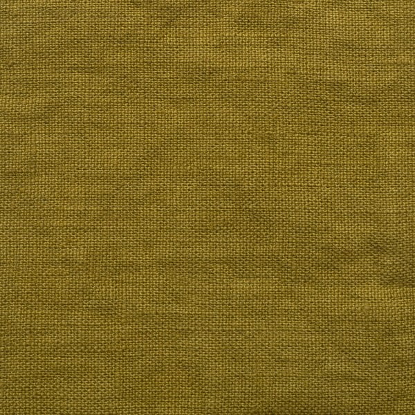 Okrově žlutý/zelený lněný závěs 140x250 cm Moss Green – Linen Tales-image-1