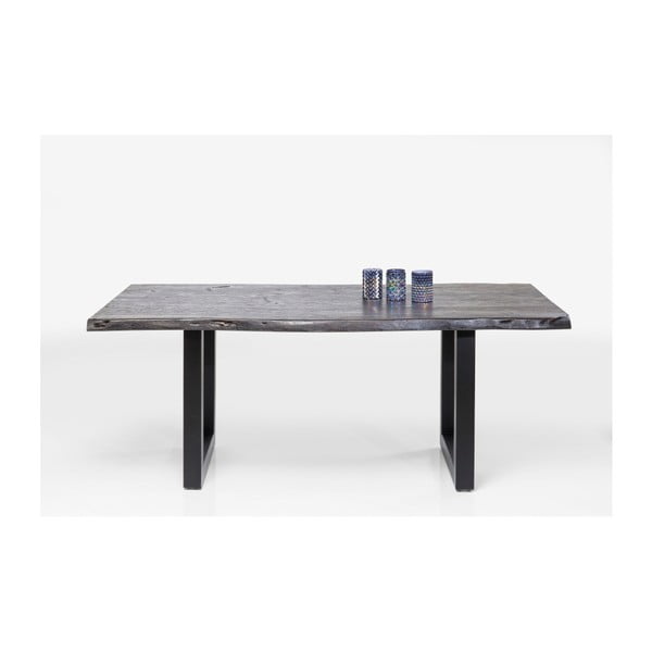 Černý jídelní stůl z akáciového dřeva Kare Design Nature, 195 x 100 cm