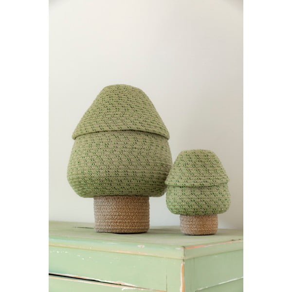 Zelený látkový dětský koš na hračky ø 25x36 cm Big Tree – Lorena Canals-image-2