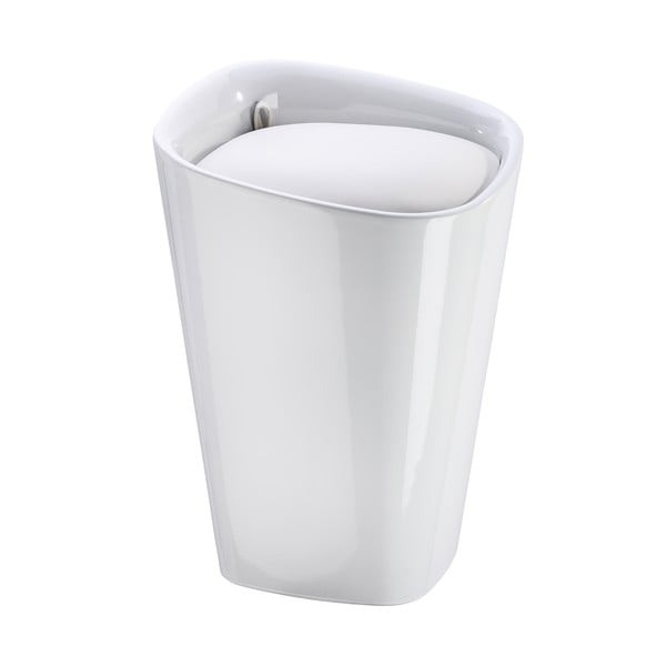Bílý koš na prádlo a taburetka v jednom Wenko Candy, 20 l-image-2