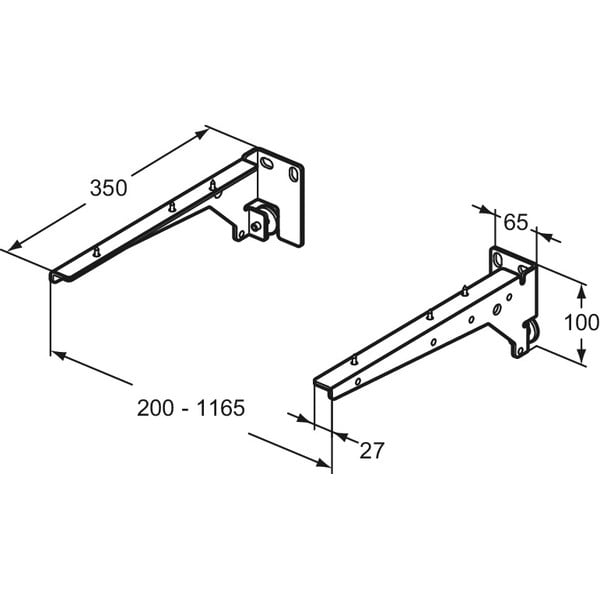 Kovová podpěra pracovní desky ve stříbrné barvě i.Life – Ideal Standard-image-3