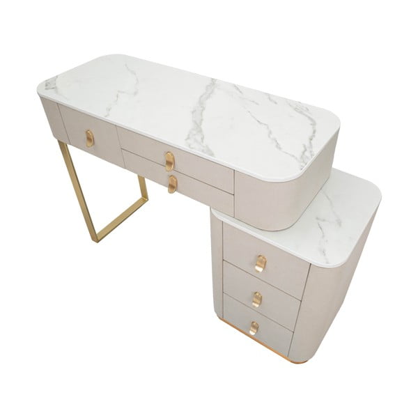 Konzolový stolek v béžovo-zlaté barvě 40x120 cm Beauty – Mauro Ferretti-image-3