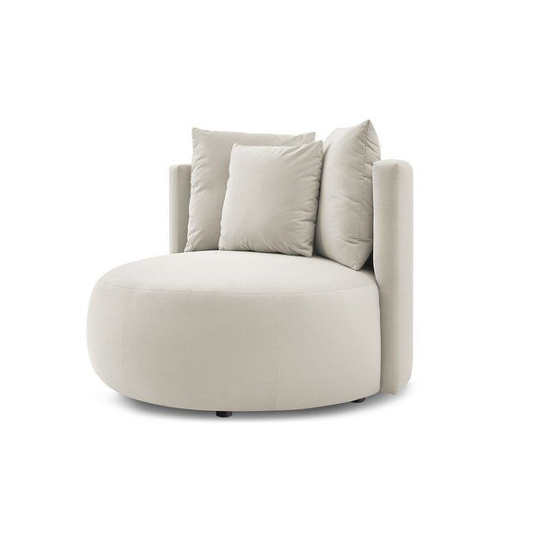 Béžové sametové křeslo Cesar – Bobochic Paris