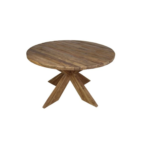 Jídelní stůl z teakového dřeva HSM Collection Erosie, průměr 130 cm