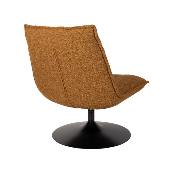 Okrově žluté křeslo z textilie bouclé Jax – White Label-image-4