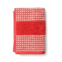 Červený froté ručník z Bio bavlny 50x100 cm Check – JUNA