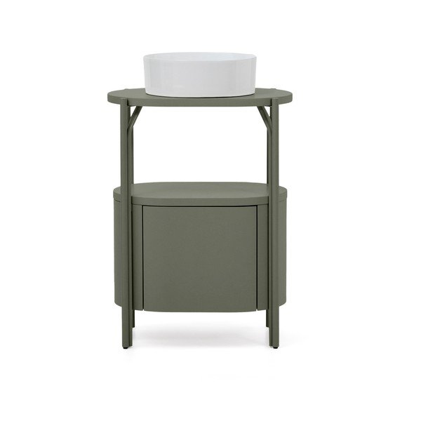 Zelená skříňka pod umyvadlo 60x81 cm Arely – Kave Home-image-3