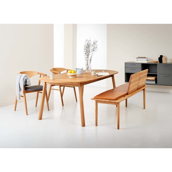 Přídavná deska k jídelnímu stolu z dubového dřeva 45x100 cm Amalfi – Hammel Furniture-image-1