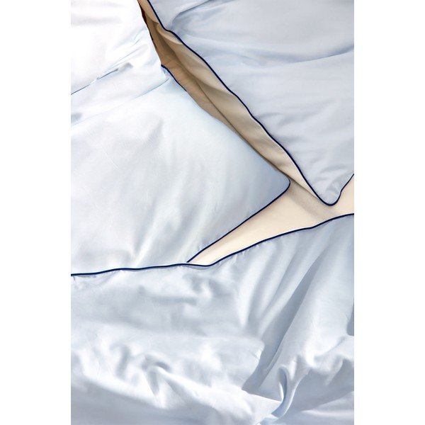 Světle modrý povlak na peřinu na jednolůžko z bavlněného saténu 140x200 cm Oba – noo.ma-image-2