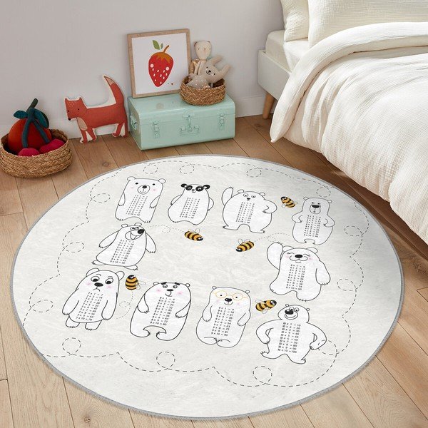 Krémový dětský koberec ø 80 cm Comfort – Mila Home-image-2