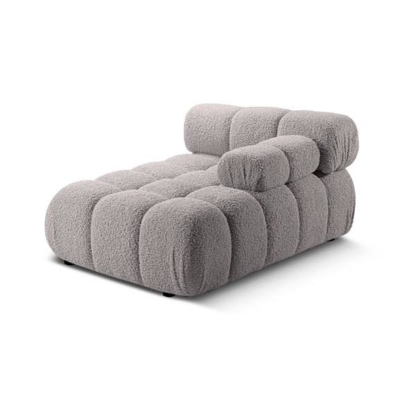 Světle šedý modul pohovky z textilie bouclé (pravý roh) Bellis – Micadoni Home-image-4