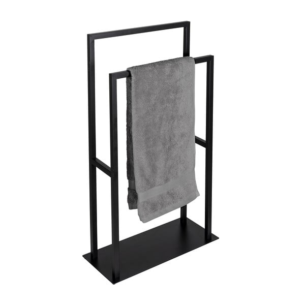 Černý stojan na ručníky z nerezové oceli Rivaltana – Wenko-image-1