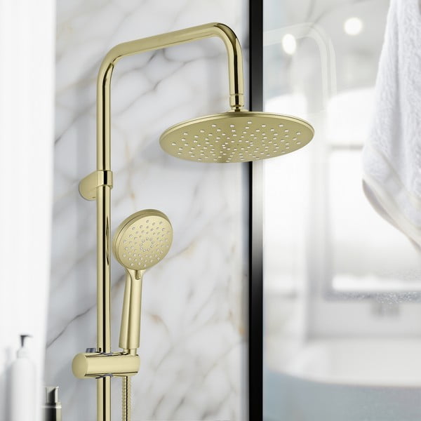 Sprchový set z nerezové oceli v matně zlaté barvě 101 cm Young Line – Wenko-image-2