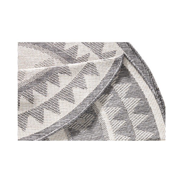 Šedo-krémový venkovní koberec NORTHRUGS Jamaica, ⌀ 140 cm-image-3