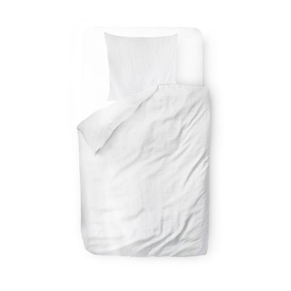 Bílé mušelínové povlečení na jednolůžko 140x200 cm Plain Muslin – Butter Kings-image-2