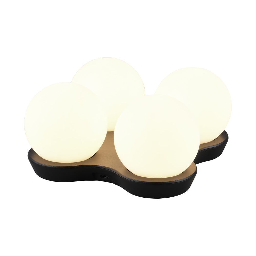 Černo-bílá LED stolní lampa (výška 9 cm) Lorna – Trio