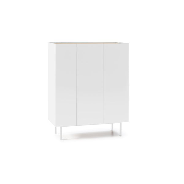 Bílá vysoká komoda v dekoru dubu 95x120 cm Arista – Teulat-image-2