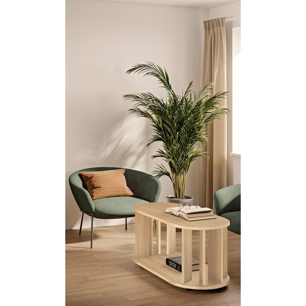 Konferenční stolek v dekoru dubu v přírodní barvě 50x110 cm Nora – TemaHome-image-4