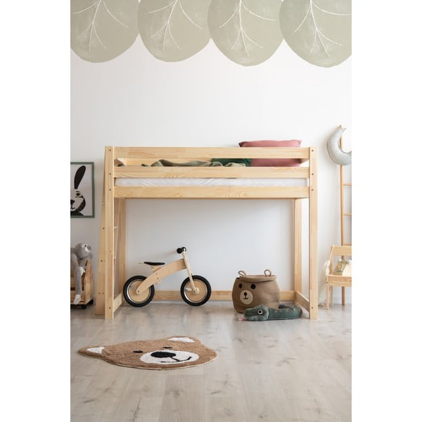 Vyvýšená dětská postel z borovicového dřeva 70x160 cm CLPBA - Adeko-image-2