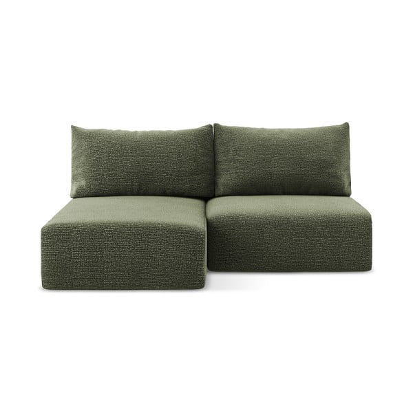 Zelená rozkládací/s úložným prostorem rohová pohovka (levý roh) Kalena – Makamii