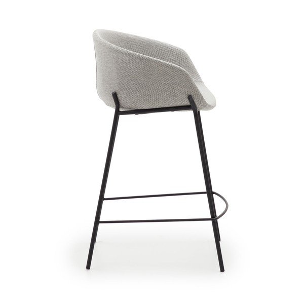 Světle šedé barové židle v sadě 2 ks (výška sedáku 65 cm) Yvette – Kave Home-image-3