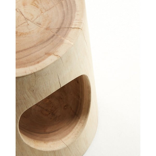 Kulatý odkládací stolek z masivu munggur ø 30 cm Halker – Kave Home-image-3