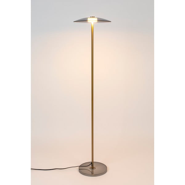 Šedá/ve zlaté barvě LED stmívatelná stojací lampa se skleněným stínidlem (výška 132 cm) Float – Zuiver-image-3