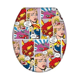 WC sedátko se snadným zavíráním Wenko Pop Art, 45 x 37,5 cm