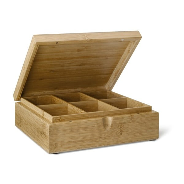 Bambusová krabička na čaj se 6 přihrádkami Bredemeijer