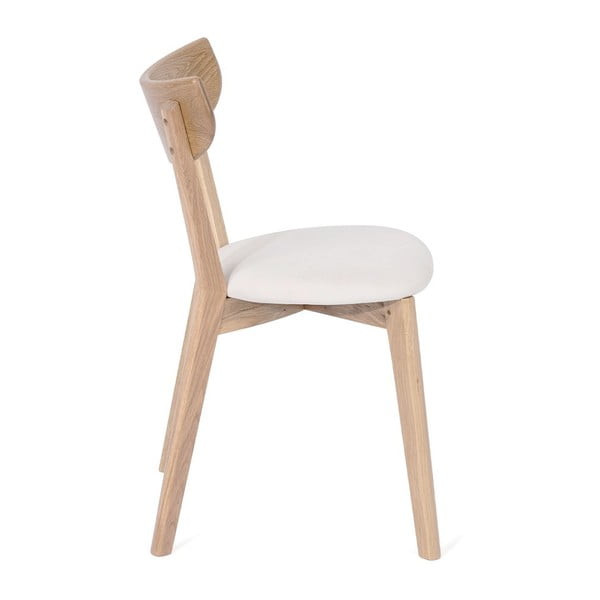Jídelní židle z dubového dřeva s bílým sedákem Arch - Bonami Essentials-image-1
