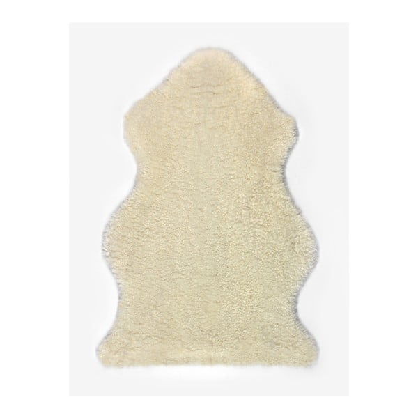 Bílý vlněný koberec z ovčí kožešiny Auskin Teigen, 90 x 60 cm