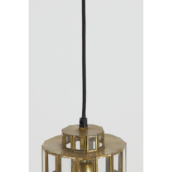 Závěsné svítidlo v bronzové barvě se skleněným stínidlem Søstrene – Light & Living-image-4