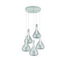 Bílé LED závěsné svítidlo se skleněným stínidlem ø 55 cm Cipera – CINQUE