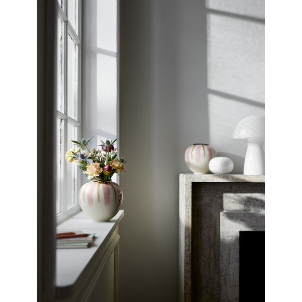 Bílo-růžová keramická váza ø 16 cm Canvas - Kähler Design-image-1