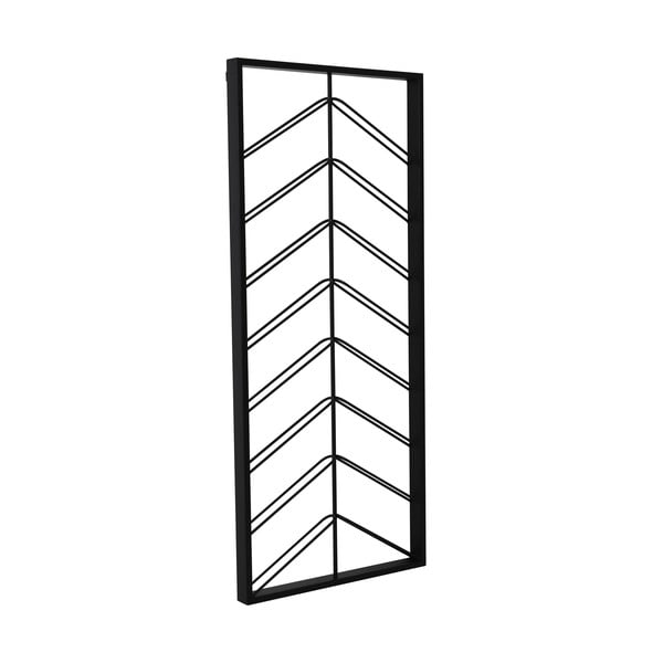 Černý nástěnný kovový regál na víno počet lahví 16 70x160x6 cm Malbeo – Light & Living-image-2