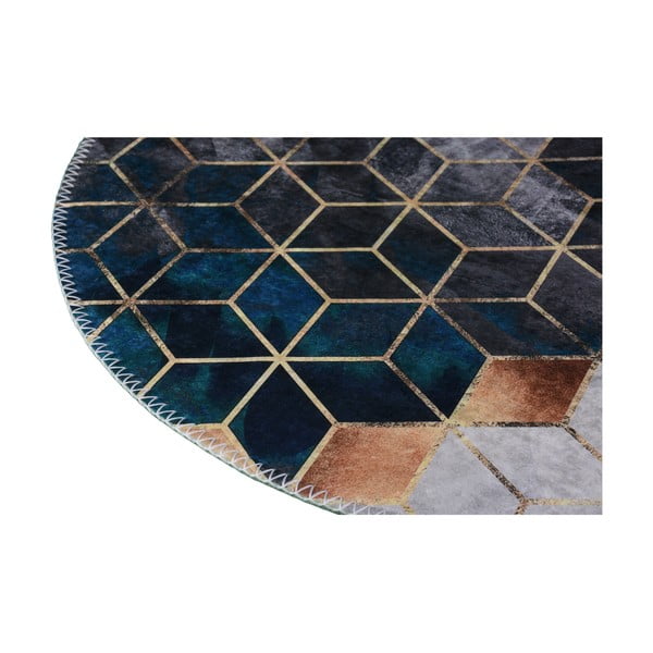 Pratelný koberec v bílo-petrolejové barvě  60x100 cm – Vitaus-image-2