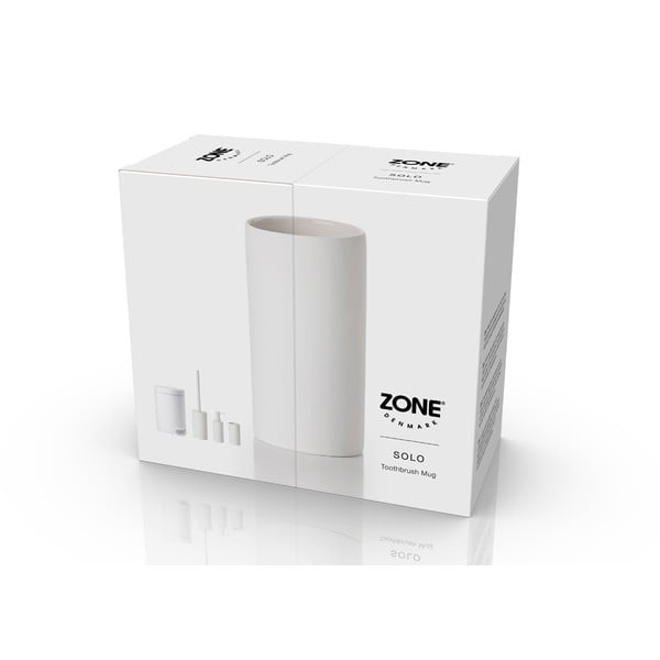 Bílý porcelánový kelímek na zubní kartáčky Solo - Zone-image-1