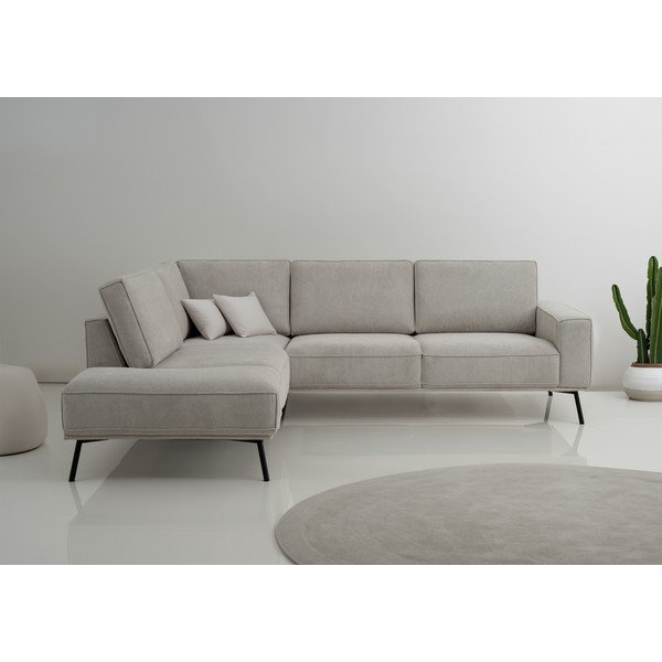 Šedobéžová žinylková rohová pohovka (levý roh/do L) Amsterdam – Scandic-image-1