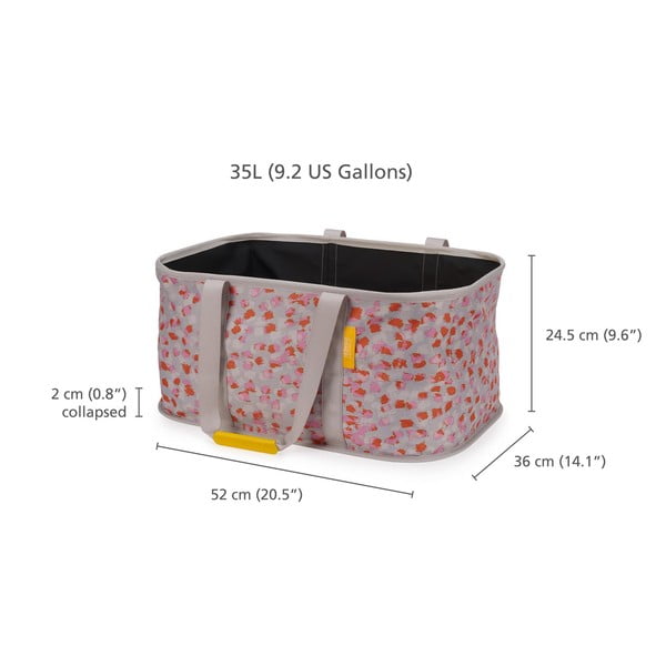 Červeno-šedý skládací látkový koš na prádlo 35 l Hold-All – Joseph Joseph-image-4