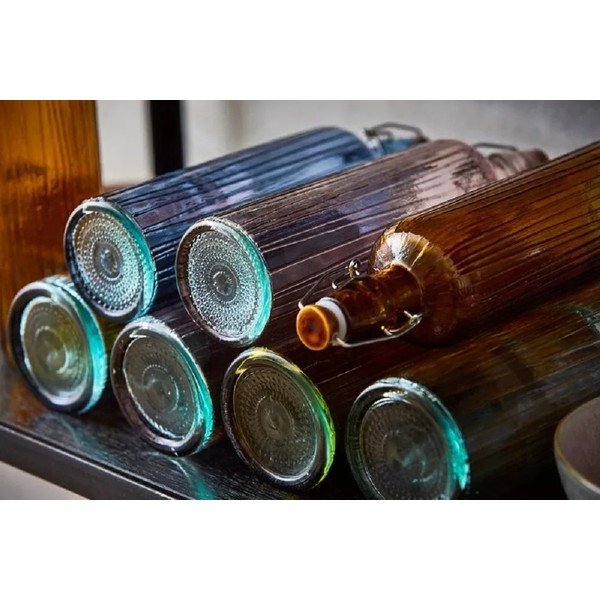 Růžová skleněná lahev 750 ml Kusintha - Bitz-image-3