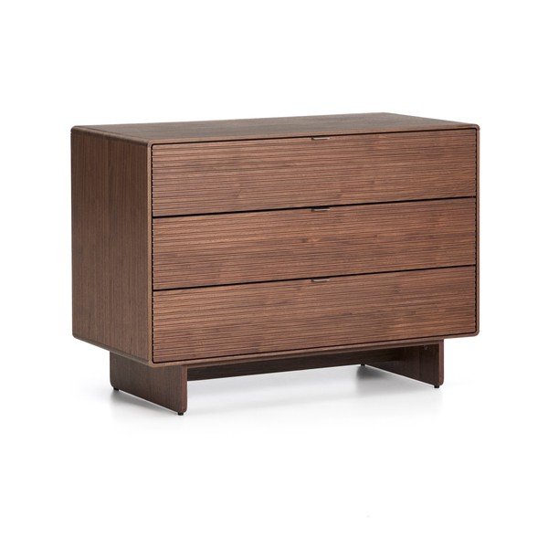 Komoda v dekoru ořechu v tmavě přírodní barvě 101x75x50 cm Norlen – Kave Home