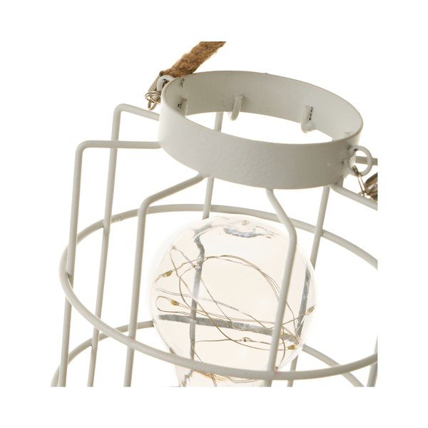 Bílá stolní lampa (výška 20,5 cm) – Casa Selección-image-2