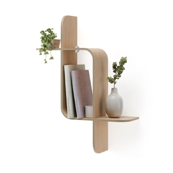 Patrová police z kaučukového dřeva v přírodní barvě Montage – Umbra-image-4