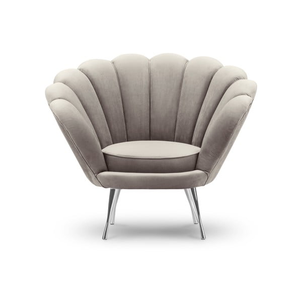 Béžové sametové křeslo Interieurs 86 Varenne-image-3