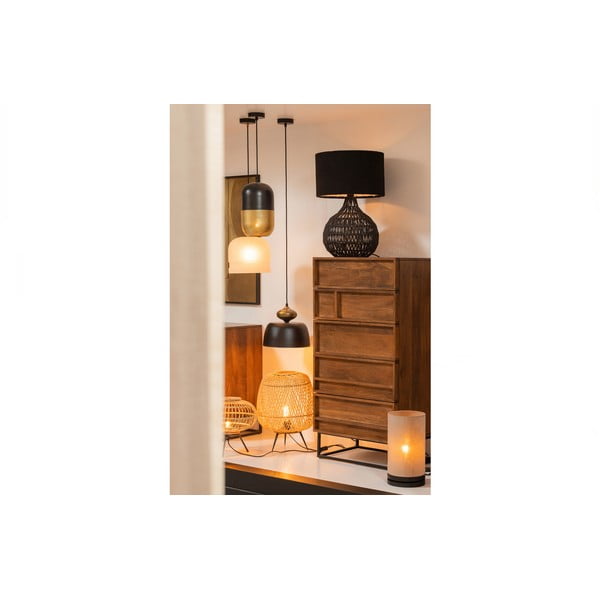 Černé závěsné svítidlo s kovovým stínidlem ø 31 cm Linne – WOOOD-image-2