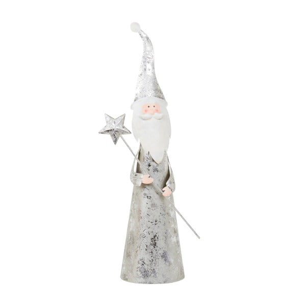 Dekorace Archipelago Silver Cone Santa With Star, 34 cm